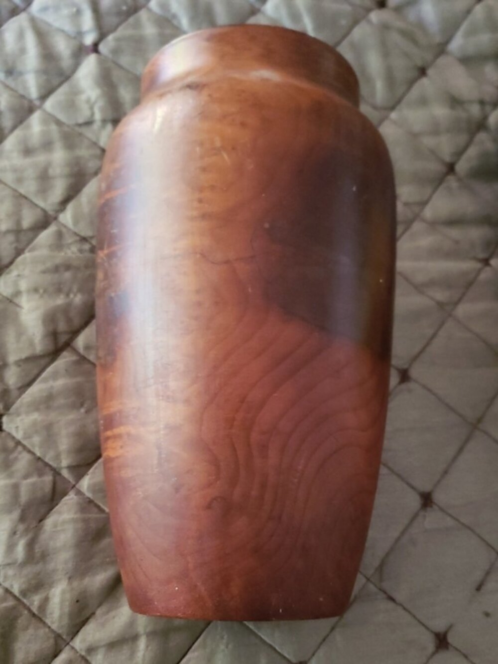 Vintage California Redwood Burl 9" Large Bud Vase or Art Vessel